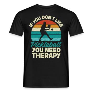 Pickleball Retro Vintage If You - Männer T-Shirt - Schwarz - Vorne - AI Model Male 178 light (178cm)