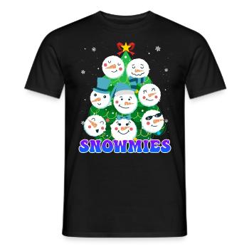 Tannenbaum Snowmies Schneemann - Männer T-Shirt - Schwarz - Vorne - AI Model Male 178 light (178cm)