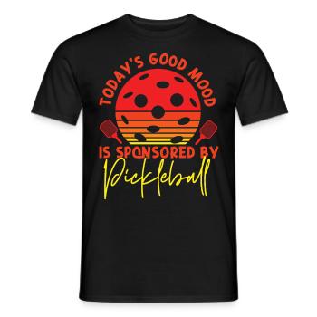 Pickleball Retro Today's Good Mood - Männer T-Shirt - Schwarz - Vorne - AI Model Male 178 light (178cm)