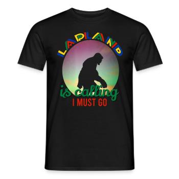 Lappland ruft an, ich muss gehen - Männer T-Shirt - Schwarz - Vorne - AI Model Male 178 light (178cm)