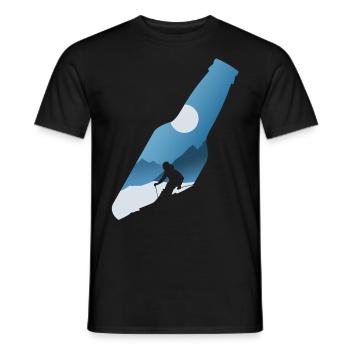 Après-ski Bière Ski Montagne Ski - T-shirt homme - noir - Devant - AI Model Male 178 light (178cm)