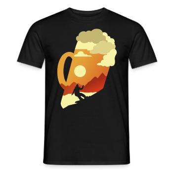 Apres Ski Bier Snowboardfahren Berge Ski - Männer T-Shirt - Schwarz - Vorne - AI Model Male 178 light (178cm)