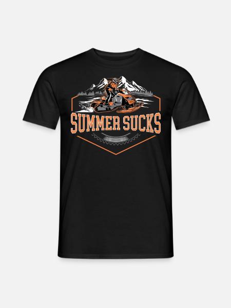 Summer Sucks snøscooter - T-skjorte herre - svart