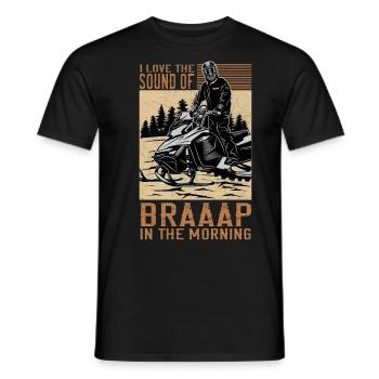 J’aime le son de la motoneige Braaaap - T-shirt homme - noir - Devant - AI Model Male 178 light (178cm)