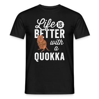 Alles ist besser mit Quokkas Beuteltier Quokka - Männer T-Shirt - Schwarz - Vorne - AI Model Male 178 light (178cm)