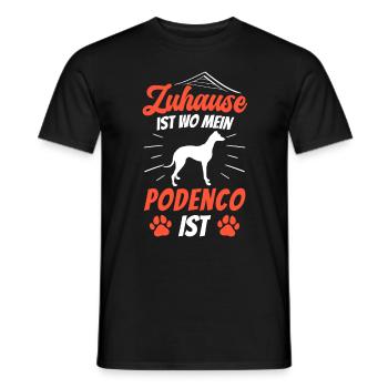 Podenco Zuhause ist spanischer Podenco - Männer T-Shirt - Schwarz - Vorne - AI Model Male 178 light (178cm)