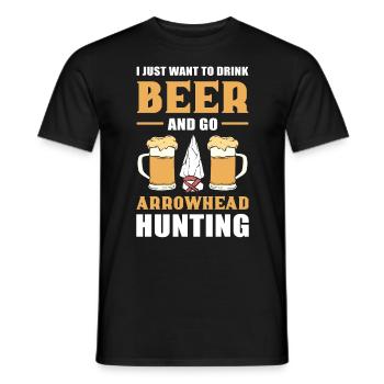 Arrowhead Hunting Arrowhead Hunting Arrowhead-Sa - T-shirt homme - noir - Devant - AI Model Male 178 light (178cm)