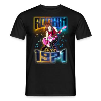Rockin depuis 1971 Fan de musique rock 51e anniversaire - T-shirt homme - noir - Devant - AI Model Male 178 light (178cm)