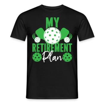 Pickleball Retired My Retirement - Men's T-Shirt - black - Front - AI Model Male 178 light (178cm)