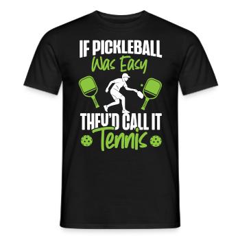 Pickleball Si le pickleball était facile - T-shirt homme - noir - Devant - AI Model Male 178 light (178cm)