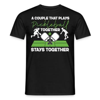 Pickleball Couple A Couple That - Männer T-Shirt - Schwarz - Vorne - AI Model Male 178 light (178cm)