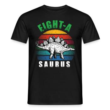 Eight-A Saurus - T-shirt homme - noir - Devant - AI Model Male 178 light (178cm)