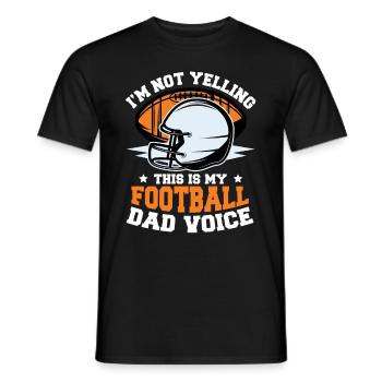 Ceci est ma voix de père de football football américain - T-shirt homme - noir - Devant - AI Model Male 178 light (178cm)