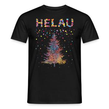 Helau Arbre de Noël Carnaval de Noël - T-shirt homme - noir - Devant - AI Model Male 178 light (178cm)
