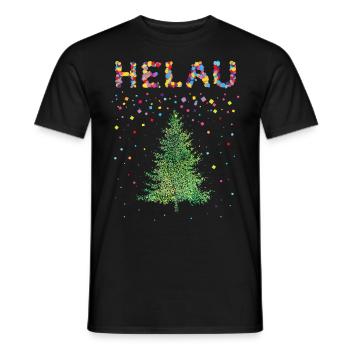 Helau Karneval Kölsch Weihnachtstage Christbaum - Männer T-Shirt - Schwarz - Vorne - AI Model Male 178 light (178cm)
