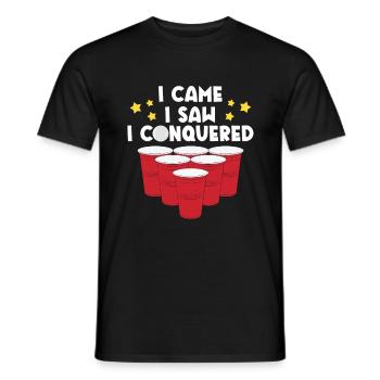 I Came I Saw I Conquered - Men's T-Shirt - black - Front - AI Model Male 178 light (178cm)