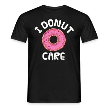 I Donut Care - Männer T-Shirt - Schwarz - Vorne - AI Model Male 178 light (178cm)