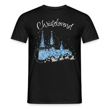 Cologne Cathedral Fastelovend Colonia Cologne Christmas Days - Men's T-Shirt - black - Front - AI Model Male 178 light (178cm)