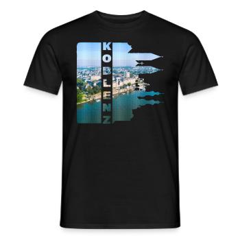 Koblenz Germany City Skyline Home Love - Men's T-Shirt - black - Front - AI Model Male 178 light (178cm)