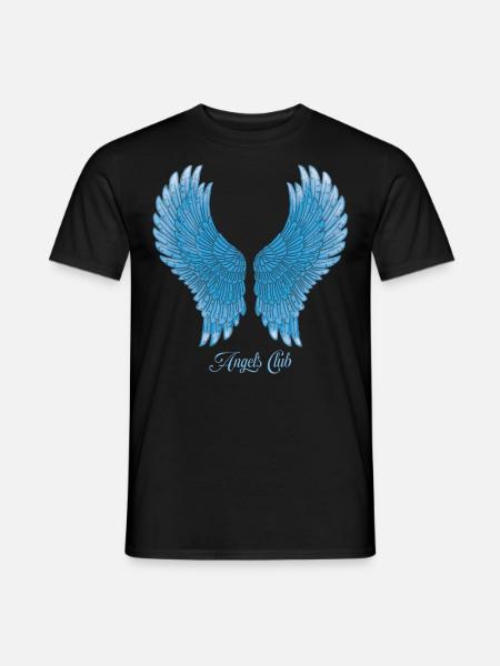 Angels Club - blau - Männer T-Shirt - Schwarz