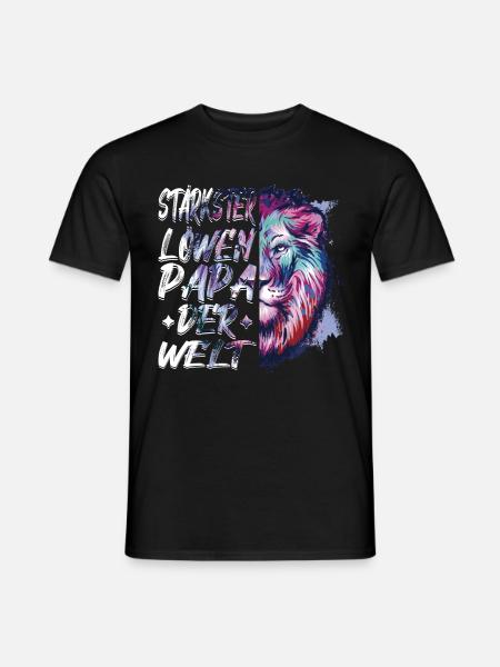 Lion | Vintage | Gift | Best dad in the world - Men's T-Shirt - black
