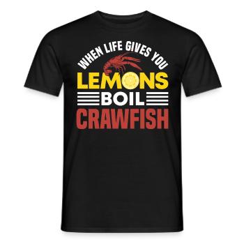 Drôle WHen Life vous donne citron bouillir Crwfish pour C - T-shirt homme - noir - Devant - AI Model Male 178 light (178cm)