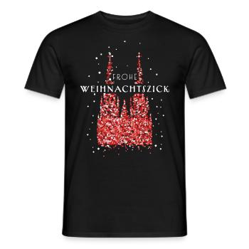 Köln Rot Weiss Kölner Dom Weihnachtszeit Xmas - Männer T-Shirt - Schwarz - Vorne - AI Model Male 178 light (178cm)
