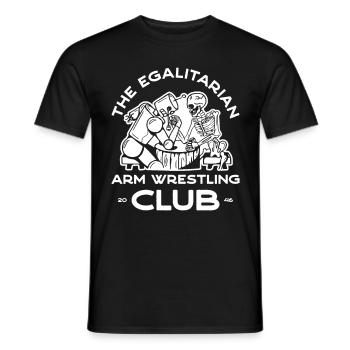 Arm Wrestling – 2 - Men's T-Shirt - black - Front - AI Model Male 178 light (178cm)