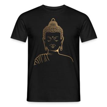 Gautama Buddha Meditation For Buddhim Enthusiast - Men's T-Shirt - black - Front - AI Model Male 178 light (178cm)