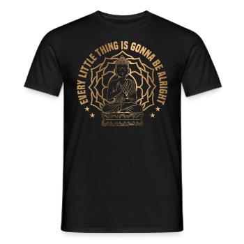 Citation positive du bouddhisme pour un passionné bouddhiste - T-shirt homme - noir - Devant - AI Model Male 178 light (178cm)