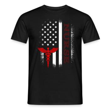 USA Doctor Nurse Best Nurse - Men's T-Shirt - black - Front - AI Model Male 178 light (178cm)