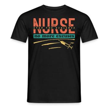 Keine Ausrede ich bin die Krankenschwester - Männer T-Shirt - Schwarz - Vorne - AI Model Male 178 light (178cm)