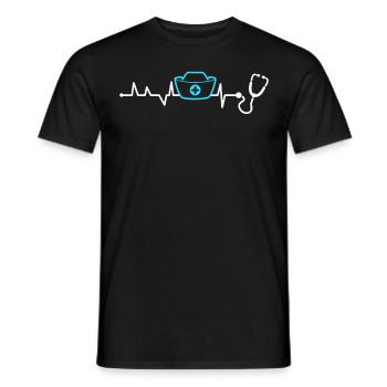 Nurselife Ich liebe meinen Job Krankenschwester - Männer T-Shirt - Schwarz - Vorne - AI Model Male 178 light (178cm)