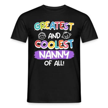 You are the greatest and coolest childminder - Men's T-Shirt - black - Front - AI Model Male 178 light (178cm)