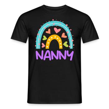 Rainbow Love I am a childminder - Men's T-Shirt - black - Front - AI Model Male 178 light (178cm)