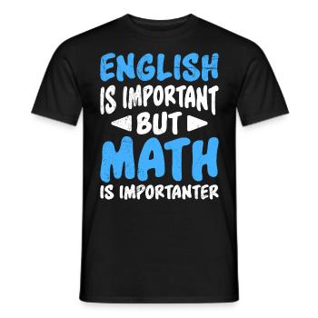 L’anglais est un professeur de mathématiques important - T-shirt homme - noir - Devant - AI Model Male 178 light (178cm)
