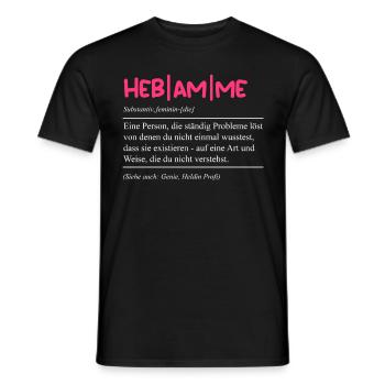 Geburtsvorbereitung Die Definition einer Hebamme - Männer T-Shirt - Schwarz - Vorne - AI Model Male 178 light (178cm)
