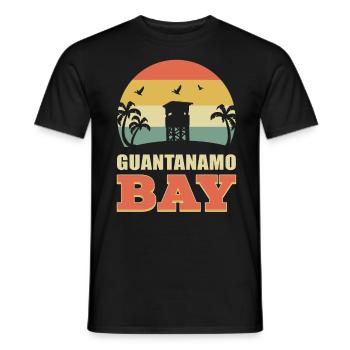 Guantanamo Bay Guantanamo Bay Gtmo Gitmo Nsgb Ma - T-shirt homme - noir - Devant - AI Model Male 178 light (178cm)