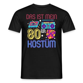 Das ist mein 80er Kostüm - Männer T-Shirt - Schwarz - Vorne - AI Model Male 178 light (178cm)