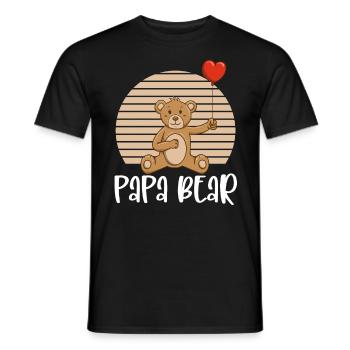 Papa Bear - Männer T-Shirt - Schwarz - Vorne - AI Model Male 178 light (178cm)