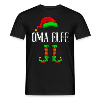 Grand-mère elfe de Noël grand-mère drôle d’elfe - T-shirt homme - noir - Devant - AI Model Male 178 light (178cm)