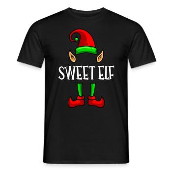 Mignon Elfe Petite amie Femme Noël Elfe Dames - T-shirt homme - noir - Devant - AI Model Male 178 light (178cm)