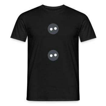 Costume de bonhomme de neige Faux boutons - T-shirt homme - noir - Devant - AI Model Male 178 light (178cm)