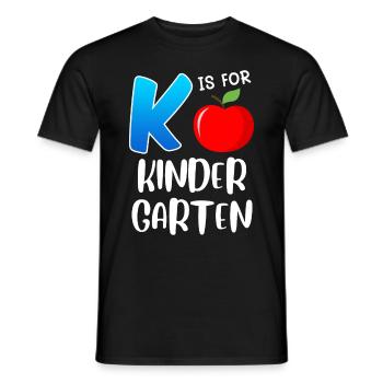 Kinder K stands for kindergarten - Men's T-Shirt - black - Front - AI Model Male 178 light (178cm)