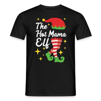 La mère elfe elfe - T-shirt homme - noir - Devant - AI Model Male 178 light (178cm)