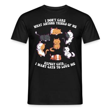 Funny Cat Saying Cats Mama Cat Kitten - Men's T-Shirt - black - Front - AI Model Male 178 light (178cm)