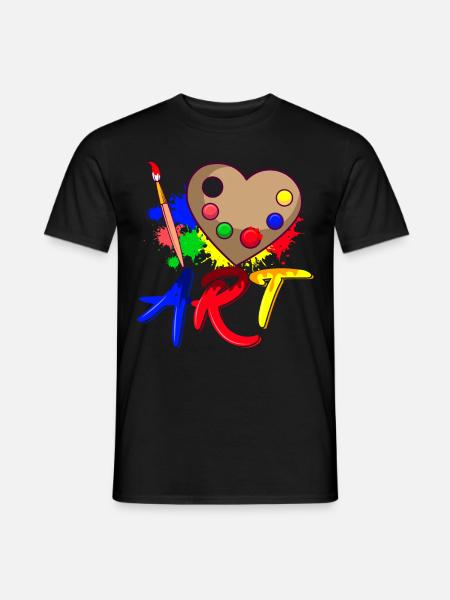J’aime l’art art couleurs colorées peintres artistes - T-shirt homme - noir
