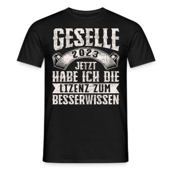 Geselle 2023 Gesellenprüfung - Männer T-Shirt - Schwarz - Vorne - AI Model Male 178 light (178cm)
