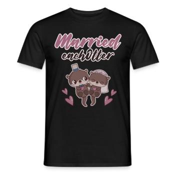 Married Eachotter - Men's T-Shirt - black - Front - AI Model Male 178 light (178cm)