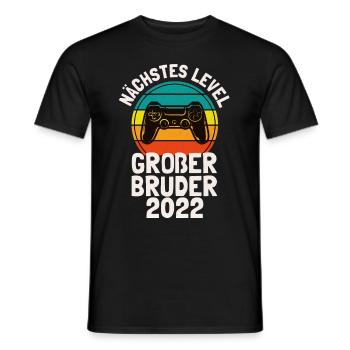 Nächstes Level Großer Bruder 2022 Gamer - Männer T-Shirt - Schwarz - Vorne - AI Model Male 178 light (178cm)